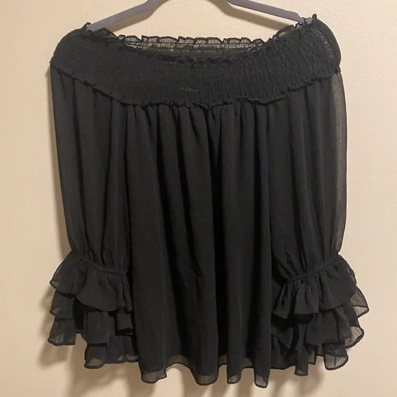 #12. Express Smocked Off-The-Shoulder Top - Picture 1 of 6